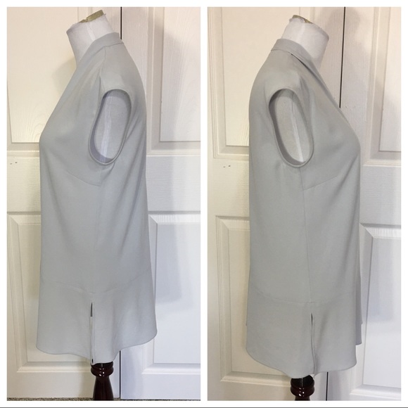 MM LaFleur Bella v-neck tunic blouse in blue mist - Picture 4 of 6